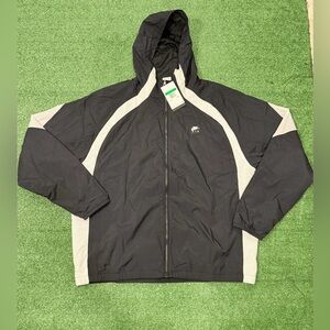 NWT! Nike Woven Full Zip Men’s XL-TALL Jacket Hoodie Black/White HJ0634-010